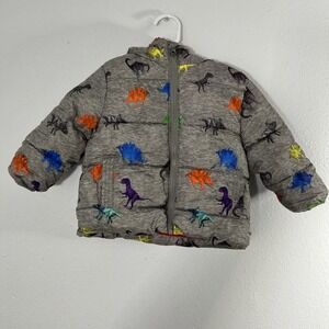 Swiss Tech Jacket Baby Toddler Boys‎ 12M Dinosaur Puffer Hooded Winter Coat